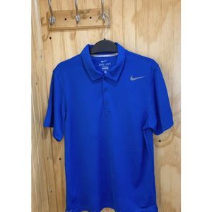 NEW Men's Size 2XL NIKE Dri-Fit Polera Tennis Athletic Tee/Top Blue 453247-493
